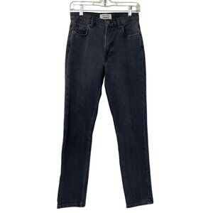 Reformation Julia High Cigarette Jean Wash Monterey Women's Sz 26 Charcoal Black